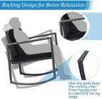 COSTWAY 3 Pieces Patio Rattan Rocking Chair Set, Outdoor Conversation Furniture Sets with Coffee Table, Storage Shelf and Cushions, Modern Bistro Set for Porch, Backyard, Garden, Black