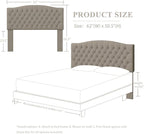 Linen Upholstered Headboard Queen/Full Size Latest Model Wall Mount, Bed Frame Mount, Featuring High-Density Sponge Padding, Luxury Texture Easy Assembly Comfort and Style-Linen
