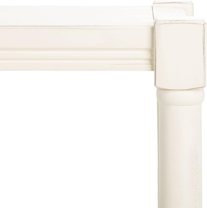 SAFAVIEH Home Collection Rafiki Distressed White Lower Shelf Console Table CNS5714A