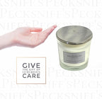 Pecksniffs Classic Gardenia & White Peach Scented Candle | 3 Wicks Luxury Candle in Elegant Glass Vessel with Metal Lid | Gardenia Scented Candles | 550g/19.4oz
