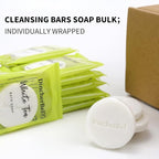 DincherBel 100 Pack 0.5oz Travel Soap, Mini Round Cleansing Bars Soap Bulk Travel Size, Individually Wrapped Toiletries Amenities for Hotel, Airbnb, Shelter, Camping and Traveling