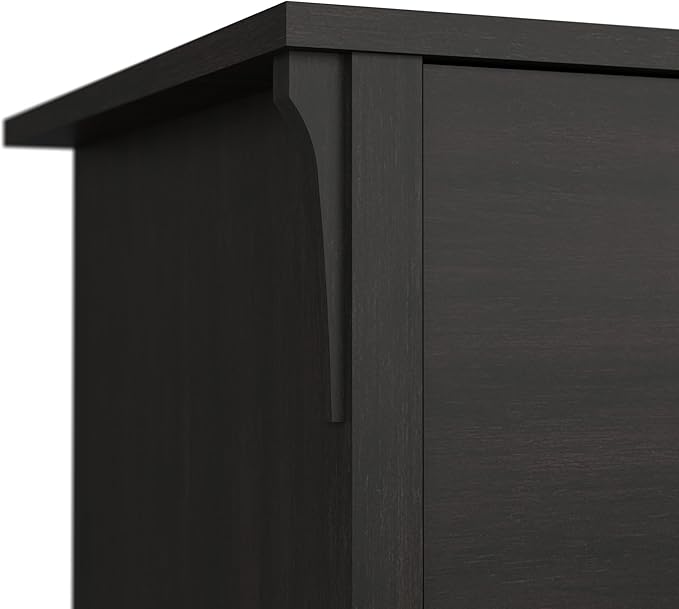 Bush Furniture Salinas 2 Drawer Lateral File Cabinet in Vintage Black, Home Office Storage Solution, Organizer with Drawers for Workspace, Filing Unit