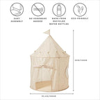 3 Sprouts Kids Play Tent - Sustainable Recycled Fabric – Fun Spacious Childs Playhouse for Indoor Games for Boys & Girls - Durable Fort Pop Up House for Toddlers & Children Age 3-10 - Terrazzo Beige