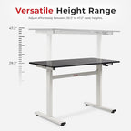 Sunny Health & Fitness Multi-Purpose Air-Drive Adjustable Standing Desk, Pneumatic Air Lifting, Electricity-Free, Scratch-Resistant Surface with up to 47.2" Height, Treadmill Compatible SF-A023001
