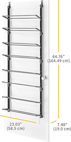 Whitmor 24 Pair Door Shoe Organizer, Sturdy Closet Storage Rack Hangs on Closets for Shoes