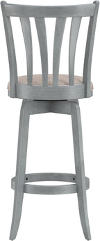 Hillsdale Furniture Savana Wood Bar Height Stool, 30" high, Blue Wire Brush