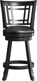 Hillsdale Fairfox 24.5" Wood Swivel Counter Height Stool, Black