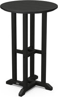 POLYWOOD RRT124BL Traditional 24" Round Counter Table, Black