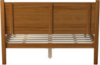 Mid-Century Panel Bed - King Size - Castanho Finish