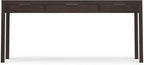 SIMPLIHOME Hollander Desk - 72-Inch Wide Solid Wood Writing Desk in Warm Walnut Brown, Contemporary Modern Home Office Computer Table for Study with 2 Drawers and Flip-Down Keyboard Tray
