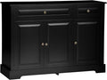 HOMCOM Sideboard Buffet Cabinet, Modern Accent Cabinet with 2 Drawers and Adjustable Shelves,Black