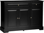 HOMCOM Sideboard Buffet Cabinet, Modern Accent Cabinet with 2 Drawers and Adjustable Shelves,Black