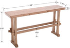 chairus 59" Long Console Table Farmhouse Narrow Sofa Table with Crossbar Solid Wood Entryway Table for Living Room/Hallway/Entrance, Natural
