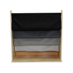 FDP Birch SoftScape Sling Book Display, 4-Shelf Vinyl Storage for Kid's Books and Magazines, Children's Furniture for Bedroom, Playroom, Daycare, Preschool or Classroom - Gray/Light Gray, 13745-GYLG