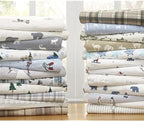 Eddie Bauer - King Sheets, Cotton Flannel Bedding Set, Brushed For Extra Softness, Cozy Home Decor (Deer Lodge, King)