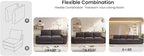 TEKAMON Middle Seat with Storage, Modular Sofa Couch, Dark Grey