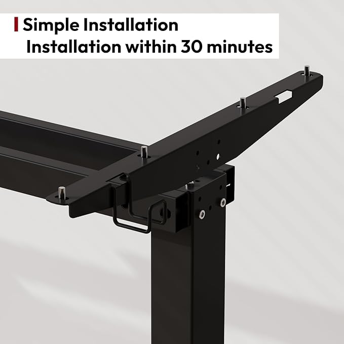 SANODESK Electric Standing Desk 55x24 Inch Height Adjustable Stand Up Desk Home Office Computer Workstation Sit Stand Home Office Desk with Splice Board (Black Frame + Black Top)