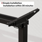 SANODESK Electric Standing Desk 55x24 Inch Height Adjustable Stand Up Desk Home Office Computer Workstation Sit Stand Home Office Desk with Splice Board (Black Frame + Black Top)