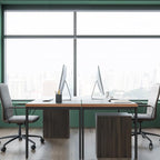 Modern Simple Style Computer Desk Standing Table 24x48 Inches Office Desk Computer Table Study Writing Desk Workstation for Home Office Black Metal Frame