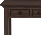 SIMPLIHOME Amherst SOLID WOOD Transitional 54 Inch Wide Desk in Farmhouse Brown, For the Office Desk, Writing Table, Workstation and Study Table