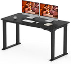 4 Legs Standing Desk, Large 55x28 Inches Electric Adjustable Height Desks with Splice Board, Stand Up Desk Home Office Computer Workstation, Black