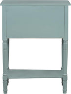 Knocbel Slim Antique Entry Console Table with 3 Drawers & Bottom Open Shelf, Solid Wood Narrow Sofa Couch Table for Entryway Hallway Living Room 23.7" W x 13" D x 31.4" H Light Blue