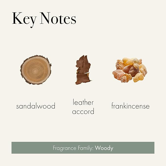 LAFCO New York Classic Candle, Feu de Bois - 6.5 oz - 50-Hour Burn Time - Reusable, Hand Blown Glass Vessel - Made in The USA