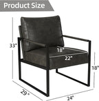 INZOY Accent Arm Chair with Metal Frame Set of 6, Comfy Living Room Chair with Plump Backrest and Cushion, Mid Century Modern Chair with Sturdy Structure, Easy to Clean, Dark Grey