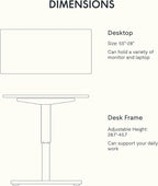 FLEXISPOT EN1 Bamboo Standing Desk, 55 x 28 Inches Whole-Piece Electric Height Adjustable Desk for Home Office (Silver Frame + Bamboo Top, 2 Packages)