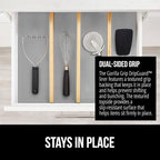 GORILLA GRIP DripGuard Shelf Liner, Non Adhesive Drawer and Kitchen Cabinet Protector, Slip Resistant BPA Free Smooth Surface Plastic Liners for Cabinets, Bathrooms, Closets, 17.5x240 Inch, Gray