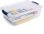 Rubbermaid Latching Plastic Storage Tote, 12 Pack