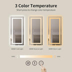 WTTY 96"x36" LED Bathroom Mirror with Lights, Large Dimmable LED Wall Mirrors, Backlit + Front Lit, Lighted Bathroom Vanity Mirror for Wall, Anti-Fog, Memory Function, Shatter-Proof, ETL Listed