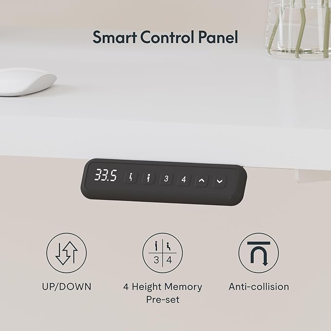 SANODESK 71" L Shaped Standing Desk with 4 Drawers, Height Adjustable Stand up Desk, Corner Gaming Desk with Monitor Stand, White Frame/White Top