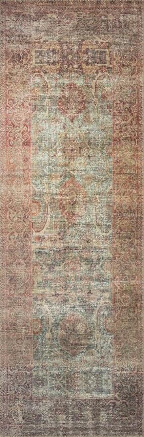 Loloi Amber Lewis Georgie Collection GER-03 Jade/Sunset 10'-0" x 14'-0", .19" Pile Height, Area Rug