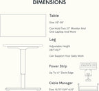 FLEXISPOT EN2 Whole-Piece Standing Desk with Clamp Power Strip, 55 x 28 Electric Stand Up Height Adjustable Desk with Cable Management (Gray Frame + 55" Rustic Brown Desktop, 2 Packages)