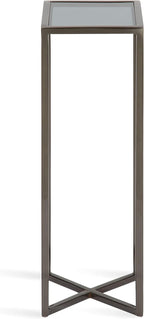 Kate and Laurel Jaspur Modern Drink Table, Gray, Decorative Glam Accent Table for Display and Storage