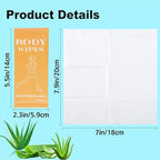 200 Pack Body Wipes Individually Wrapped, Shower Wipes For Adults, No Rinse Bath Wipe Bulk, Cleansing Wipe Travel Size for Travel, Gym, Camping, Outdoors Sports (Orange)