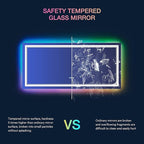 40x36 Inch RGB LED Bathroom Mirror with Lights, Color Changing RGB Backlit LED Mirror for Bathroom,Lighted Vanity Mirrors for Bathroom Wall, Dimmable, Anti-Fog (RGB Backlit+Front-Lit)