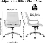Chair, Desk Computer Chair ，with Armrests ，Ergonomic Office Chair for Home and Office, 17.32 x 22.83 x 35.43 inches, Multiple Colors (White)