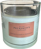 Pecksniff's Classic Gingerflower & Patchouli Scented Candle | 3 Wicks Candle with Dust Cover | 550g/19.4oz