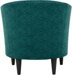 Pemberly Row 17.5" Traditional Polyester Fabric Club Chair in Teal