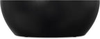 SIMPLIHOME Elmbrook Coffee Table - 34 inch Wide Solid Mango Wood Modern Industrial Round Drum Cocktail Table in Black, Sculptural Living Room Table with Low Profile Design, Assembled