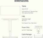 FLEXISPOT EN2 Whole-Piece Standing Desk with Clamp Power Strip, 60 x 24 Electric Stand Up Height Adjustable Desk with Cable Management (Gray Frame + 60" Maple Top, 2 Packages)