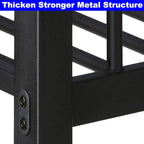 DOONREXS Upgraded Twin XL Over Queen Bunk Bed, Heavy Duty Strong Steel with Ladders and Guard Rail