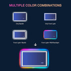 40x24 inch LED Mirror for Bathroom,RGB LED Lighted Bathroom Vanity Mirror with Lights,Shatterproof,Dimmable,Anti-Fog RGB Backlit Mirror (RGB Multicolor Backlit + Front-Lighted)