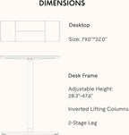 SANODESK Electric Standing Desk 79x32 Inch Height Adjustable Stand Up Desk Home Office Computer Workstation Sit Stand Home Office Desk with Splice Board (White Frame + White Top)