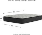 Signature Design by Ashley Twin Size Comfort Plus 10 Inch Hybrid Mattress with Lumbar Support Gel Memory Foam, Fiberglass Free, Mattress In A Box