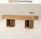 Tribesigns 55” Entryway Bench, Farmhouse Wood End of Bed Bench, Long Indoor Bench for Entryway, Hallway, Living Room