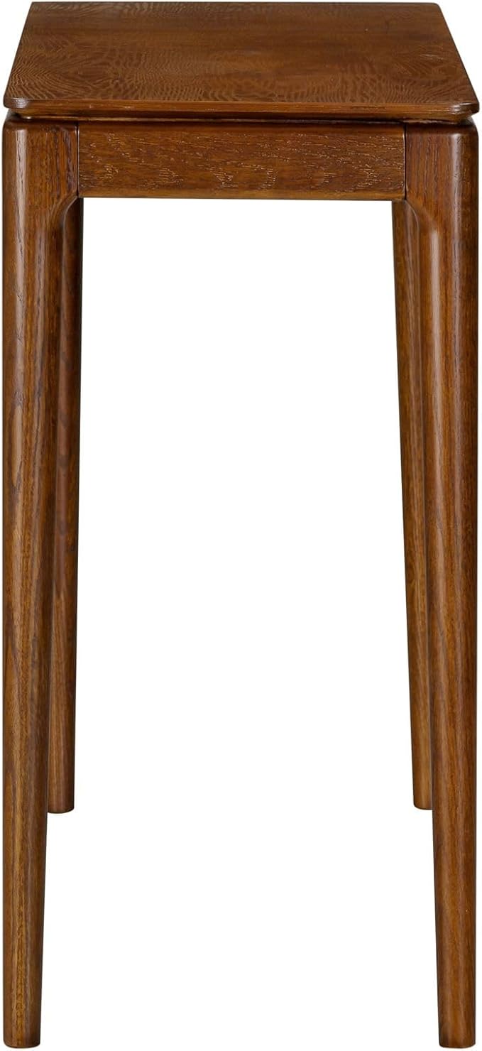 NTC Mingle 47-Inch Console Table, Modern Solid Wood Entryway Table with Hidden Drawer, Waterproof & Heat Resistant, Narrow Table for Hallway, Living Room & Foyer, Dark Walnut