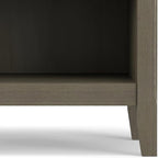 SIMPLIHOME Amherst SOLID WOOD 24 Inch Wide Traditional Bedside Nightstand Table in Farmhouse Grey, For the Living Room and Bedroom